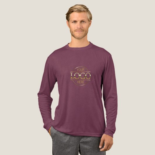 Minimal Stilvolle Burgundy Red Promotional Mitarbe Tri-Blend Shirt (Volle Vorderseite)