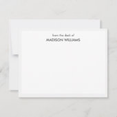 Minimal stilvolle moderne Notizkarte Mitteilungskarte (Vorderseite)