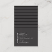 Minimal stilvolle Trendy Modern Business Card Visitenkarte (Rückseite)