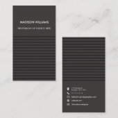 Minimal stilvolle Trendy Modern Business Card Visitenkarte (Vorne/Hinten)