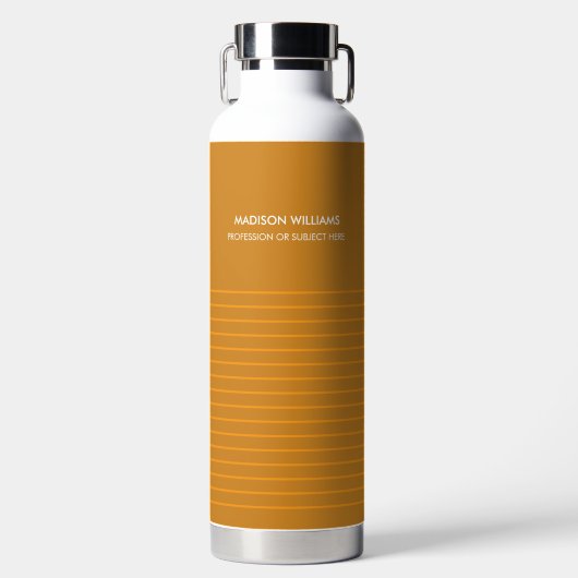 Minimal Stilvolle Trendy Moderne Wasserflasche Trinkflasche (Vorderseite)
