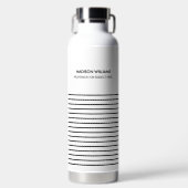 Minimal Stilvolle Trendy Moderne Wasserflasche Trinkflasche (Vorderseite)