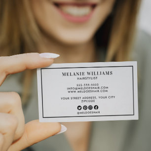 Minimal stilvolles Design der Visitenkarte