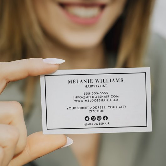 Minimal stilvolles Design der Visitenkarte