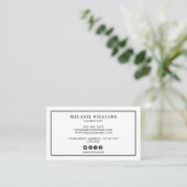 Minimal stilvolles Design der Visitenkarte (Stehend Vorderseite)
