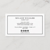 Minimal stilvolles Design der Visitenkarte (Vorderseite)
