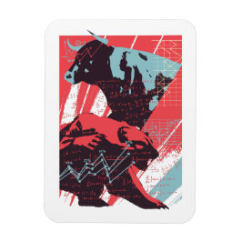 Minimal Stock Market Bull Bear Chart Magnet