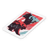 Minimal Stock Market Bull Bear Chart Magnet (Linke Seite)