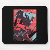 Minimal Stock Market Bull Bear Chart Mousepad (Vorne)