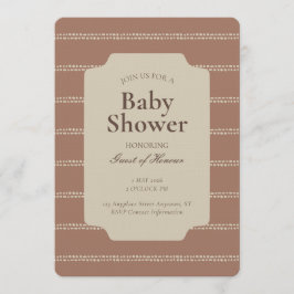 Minimal Stripe Geometric Unisex Beige Brown Einladung
