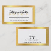 MINIMAL STYLISCH, schlicht gestrichene schwarze Im Visitenkarte (Vorne/Hinten)