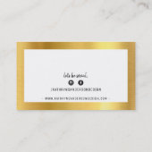 MINIMAL STYLISCH, schlicht gestrichene schwarze Im Visitenkarte (Rückseite)