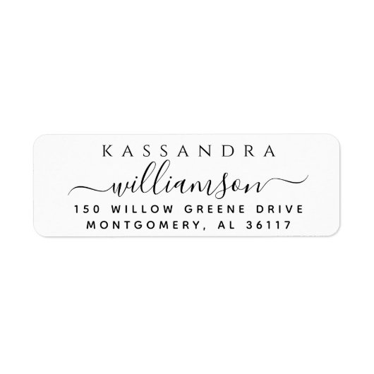 Minimal stylische Skriptkalligrafie Vorname (Vorne)