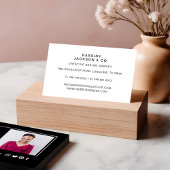 Minimal stylisches Script Monogram Frame Foto Schw Visitenkarte