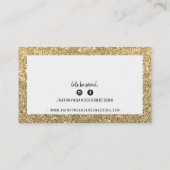 MINIMAL STYLISH Glitzer Visitenkarte (Rückseite)