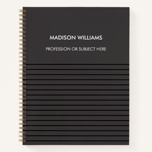 Minimal Stylish und trendy Modern Notebook Notizblock (Vorderseite)