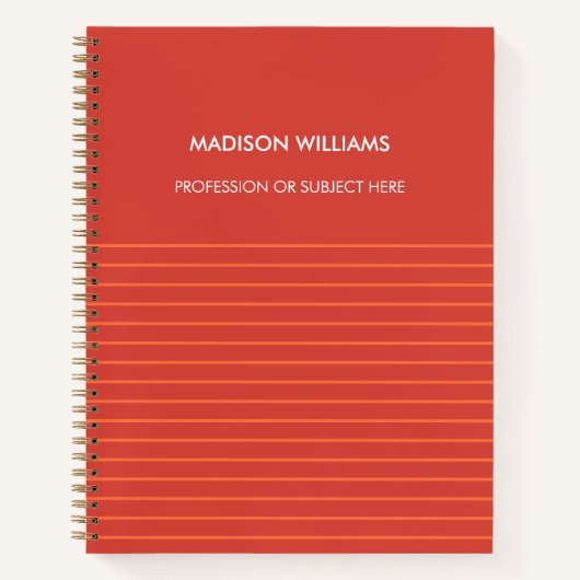 Minimal Stylish und trendy Modern Notebook Notizblock (Vorderseite)