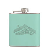 Minimal sun and moon flachmann (Vorderseite)