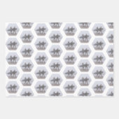 Minimal Surfer Couple Dusty Blue Geschenkpapier Set (Vorderseite 3)