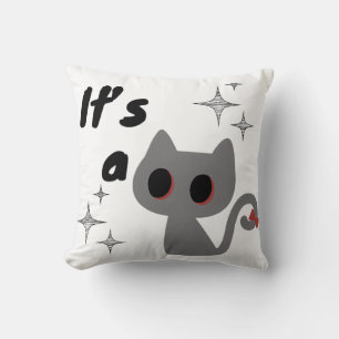 Minimal süße Katze Es ist eine Kissen