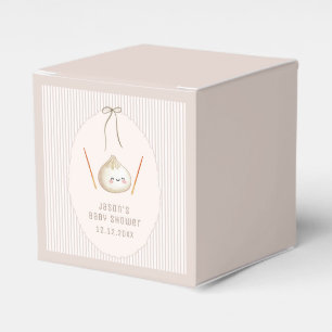 Minimal süßer Junge Bogen Asiatische Klößchen Baby Geschenkschachtel