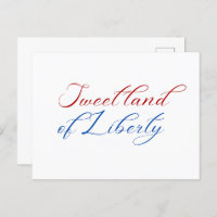 Minimal Sweet Land of Liberty 4. Juli Amerika