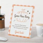 Minimal Sweet Pumpkin Baby Shower schätzt wie viel Sockelschild (In SItu)