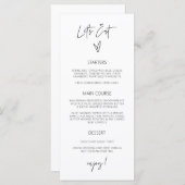 Minimal Tall Menu Wedding Classic Meal Card G400 Menükarte (Vorne/Hinten)