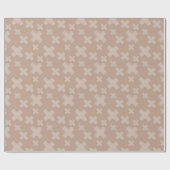 Minimal Taupe Plus Signature Wrap Geschenkpapier (Flach)