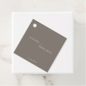 Minimal Taupe Wedding Elegant Personalized Geschenkanhänger (Beispiel)