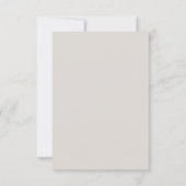 Minimal Taupe White Handgeschriebene SkriptWedding RSVP Karte (Rückseite)