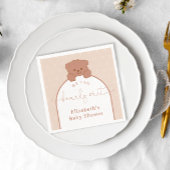 Minimal Teddy Bären Gender Neutral Baby Dusche Serviette