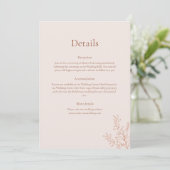 Minimal Terracotta Botanical Details Card Einladung (Stehend Vorderseite)