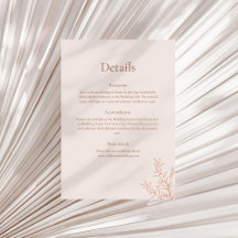 Minimal Terracotta Botanical Details Card