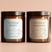 Minimal Terracotta Clay Earthy Tones Candle Label Quadratischer Aufkleber