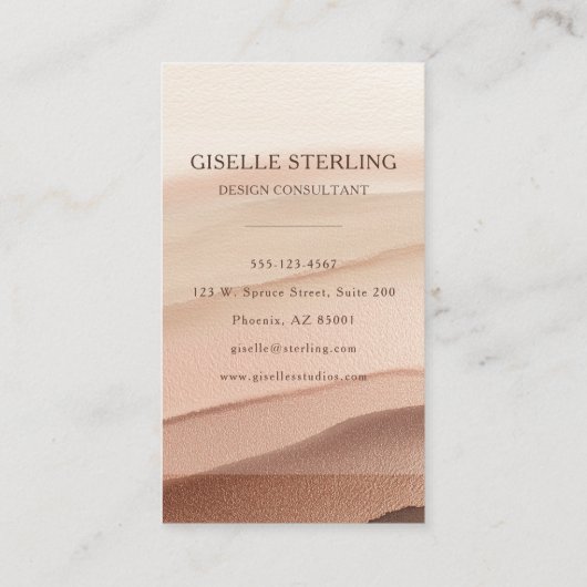 Minimal Terracotta Modern Creative Visitenkarte (Rückseite)
