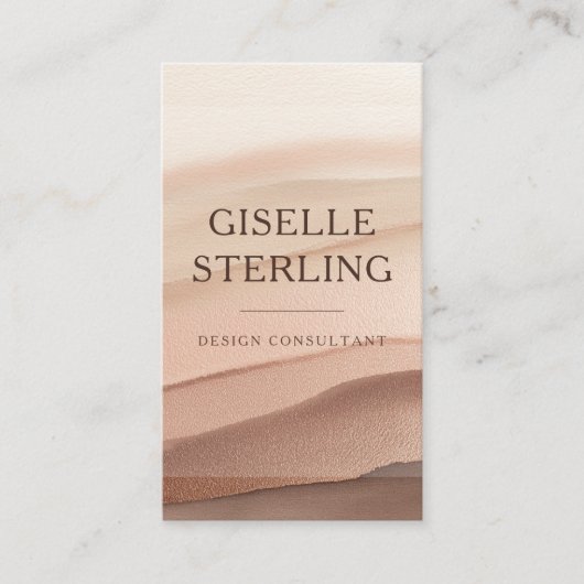 Minimal Terracotta Modern Creative Visitenkarte (Vorderseite)