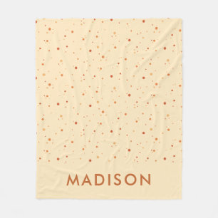 Minimal Terracotta Polka Dot Pattern Individuelle  Fleecedecke