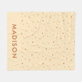Minimal Terracotta Polka Dot Pattern Individuelle Fleecedecke (Vorderseite (Horizontal))