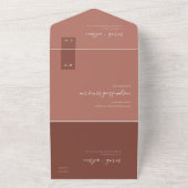 MINIMAL TERRACOTTA RUST MONOGRAM WEDD FOTO AL ALL IN ONE EINLADUNG (Außenbereich)