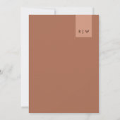 MINIMAL TERRACOTTA RUST ORANGE TYPOGRAPHY WEDD EINLADUNG (Rückseite)
