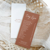 Minimal Terracotta Wellness-Center und Salon Preis Werbekarte