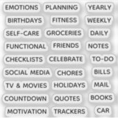 Minimal Text Planner Tab Label Binder Divider Tab (Vorderseite)