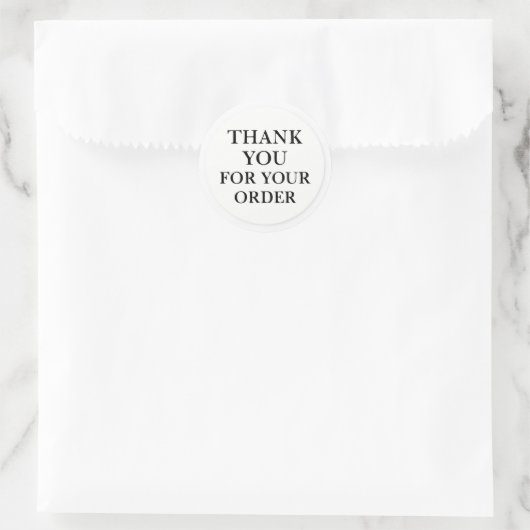 Minimal thanks for your order sticker (Tasche)