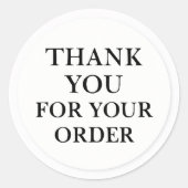 Minimal thanks for your order sticker (Vorderseite)
