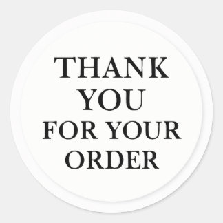 Minimal thanks for your order sticker