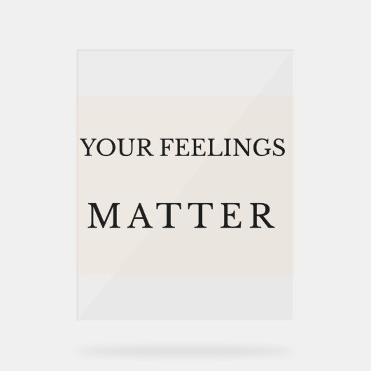 Minimal Therapy Office Poster – Your Feelings Matt (Vorderseite)