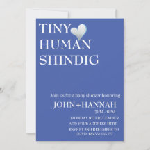 Minimal Tiny Human Shindig Funny Co-ed Baby Dusche