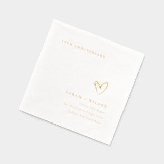 Minimal Topographie Herz Hochzeit Jahrestag Servietten Mit Folie