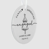 Minimal Tree Unser erstes Verlobtes Weihnachtspaar Ornament (Vorderseite)